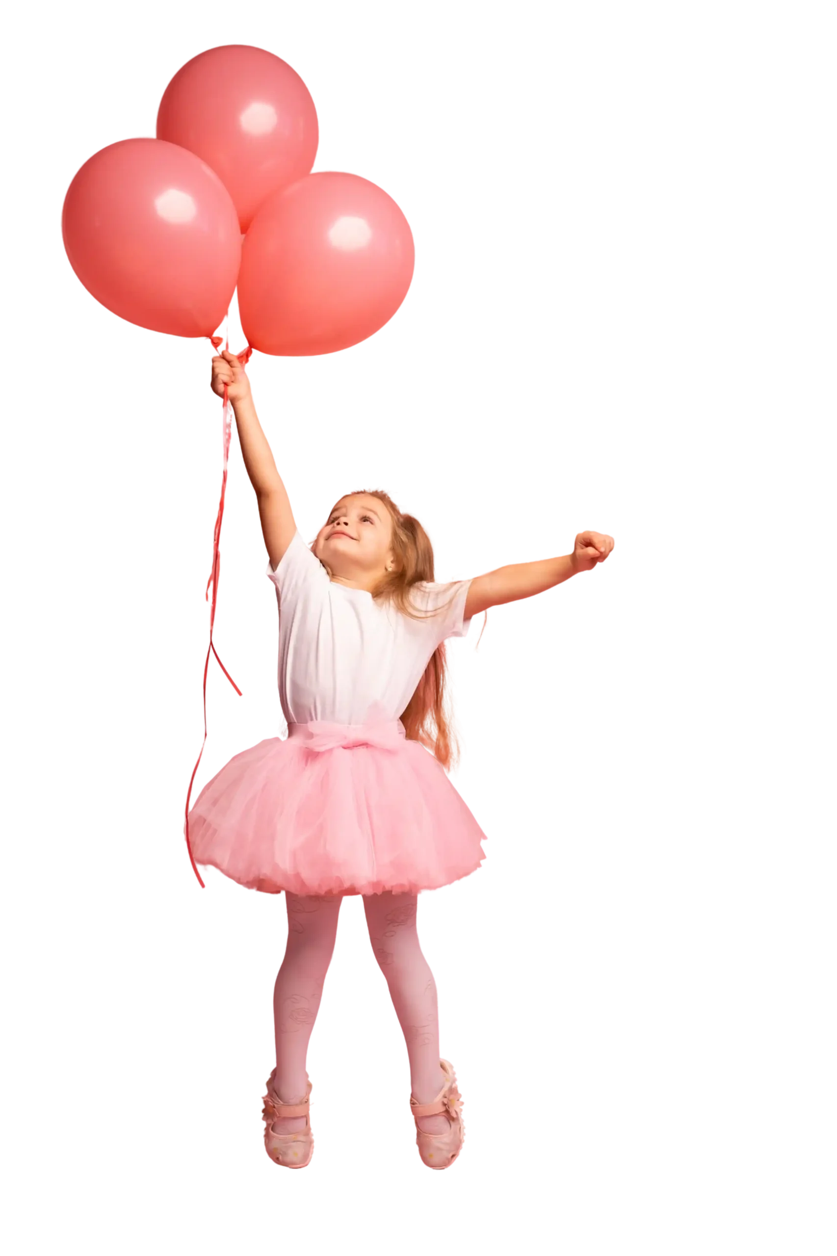 Little-girl-in-a-white-t-shirt-and-a-pink-tutu-with-balloons-cutout